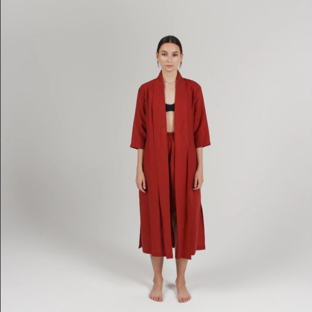 Par en Par convertible wrap dress in Rust XS